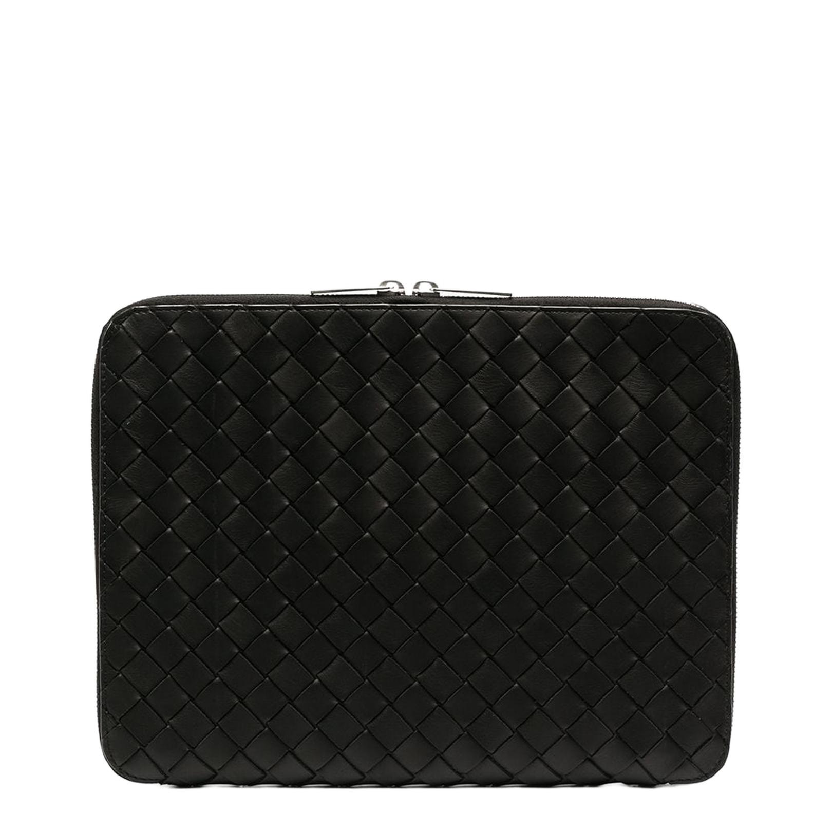 Intrecciato Leather Laptop Bags - Black