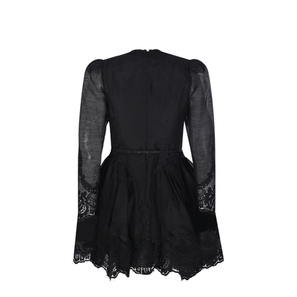 Hypnotic Lace Trim Mini Dress