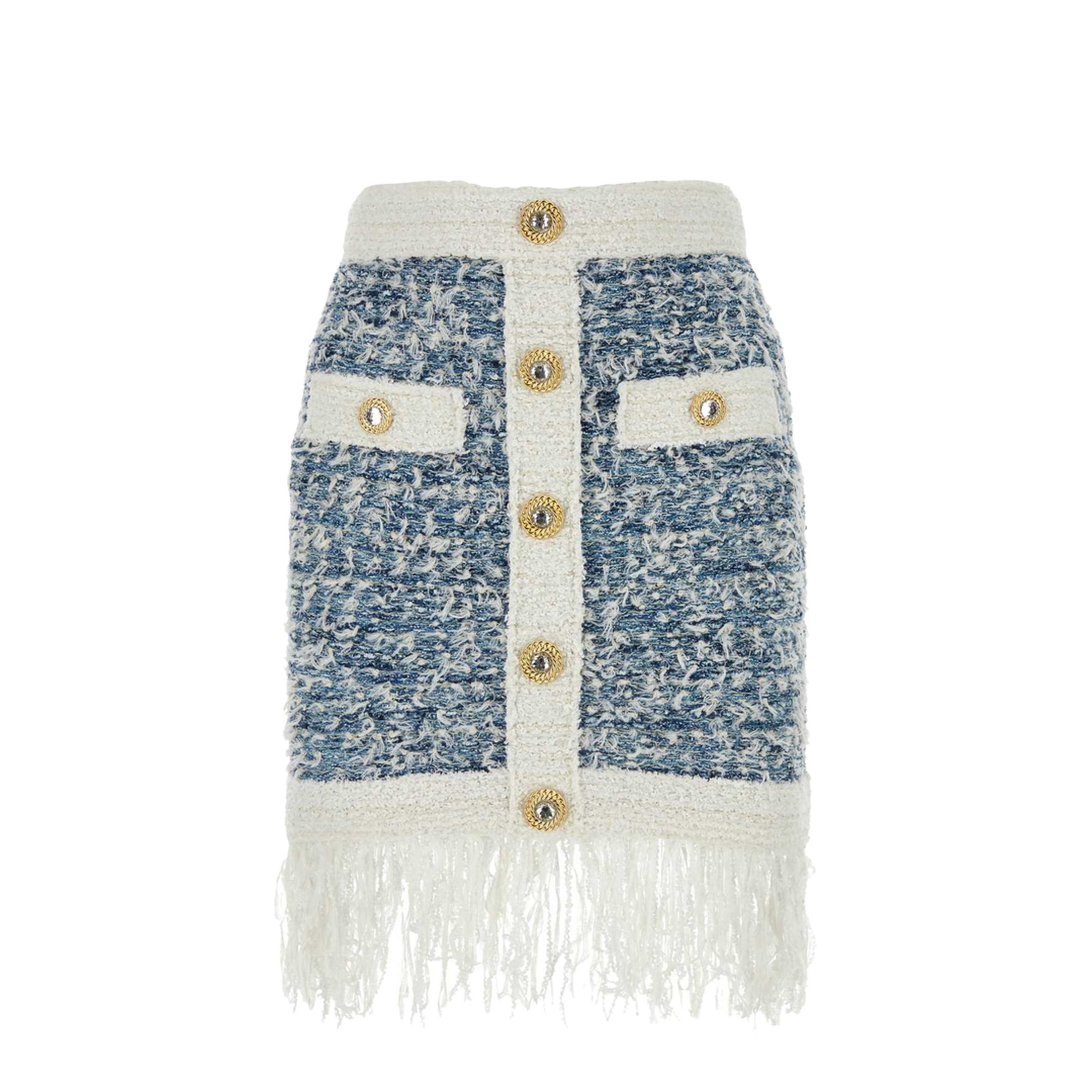 Fringed Tweed Skirt