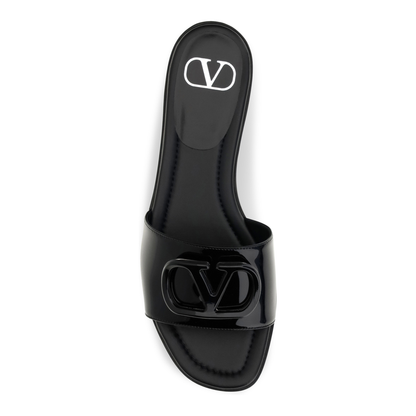 MAYFEYR - Valentino - Vlogo Patent Leather Slide Sandals - 9W2S0BD5DUW0NO