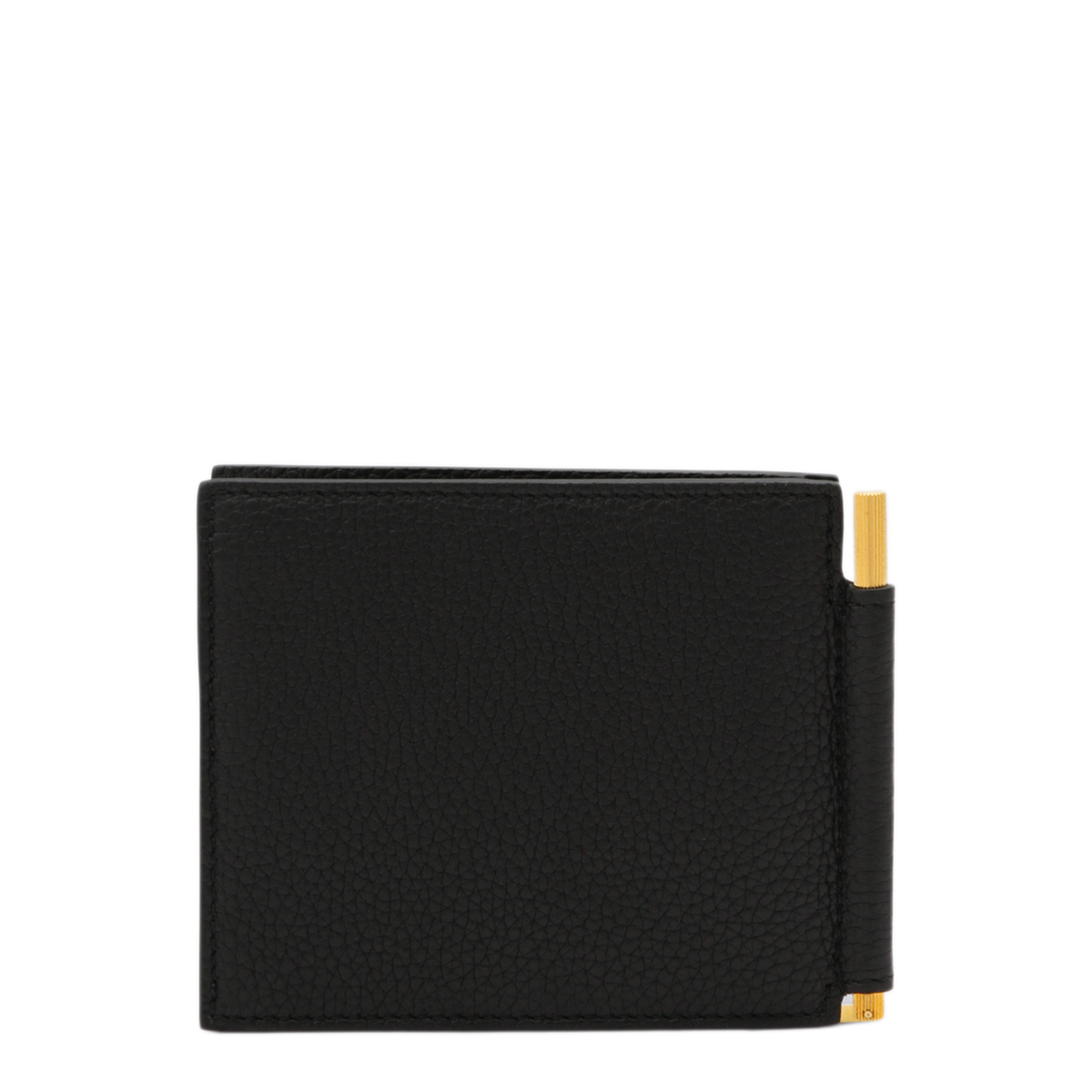 T Line Calf Leather Money Clip Wallet