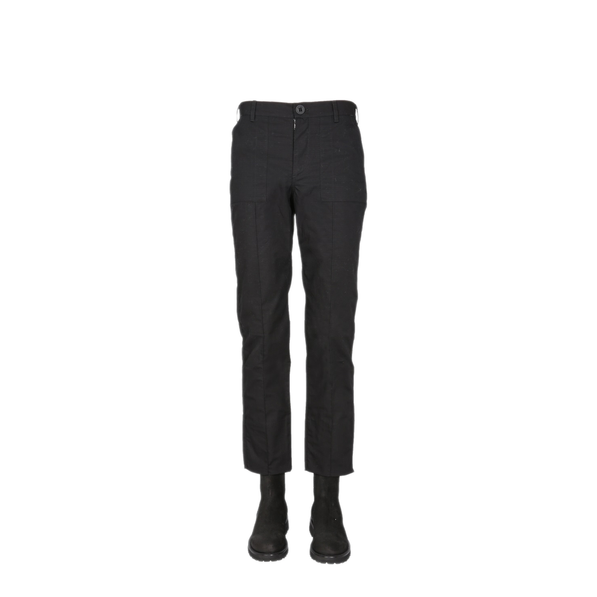 MAYFEYR - ARKAIR - Pants With Logo Button - C415AAFPBLACK