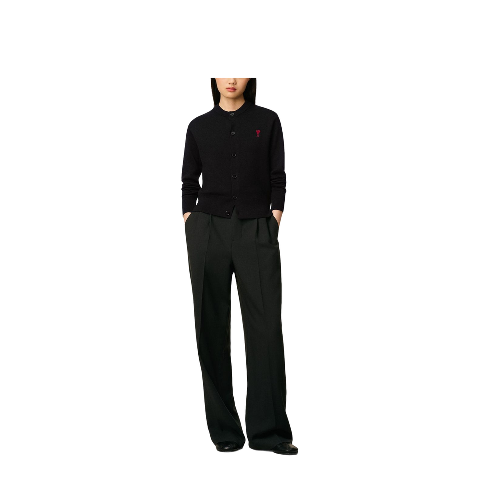 Black Wool Cardigan