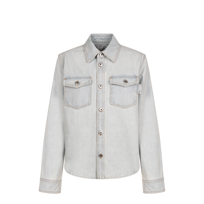 MAYFEYR - Bottega Veneta - Extra Bleached Dirty Denim Shirt - 813498V4ZR0