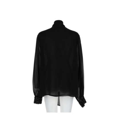 MAYFEYR - Parosh - Black Polyester Top - D311690RPRESS013
