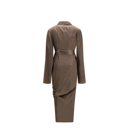 MAYFEYR - Rick Owens - Asymmetric Wrap Dress With Knot Fastening - RP01F6560