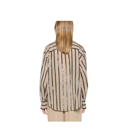 Sequin-Stripes Shirt