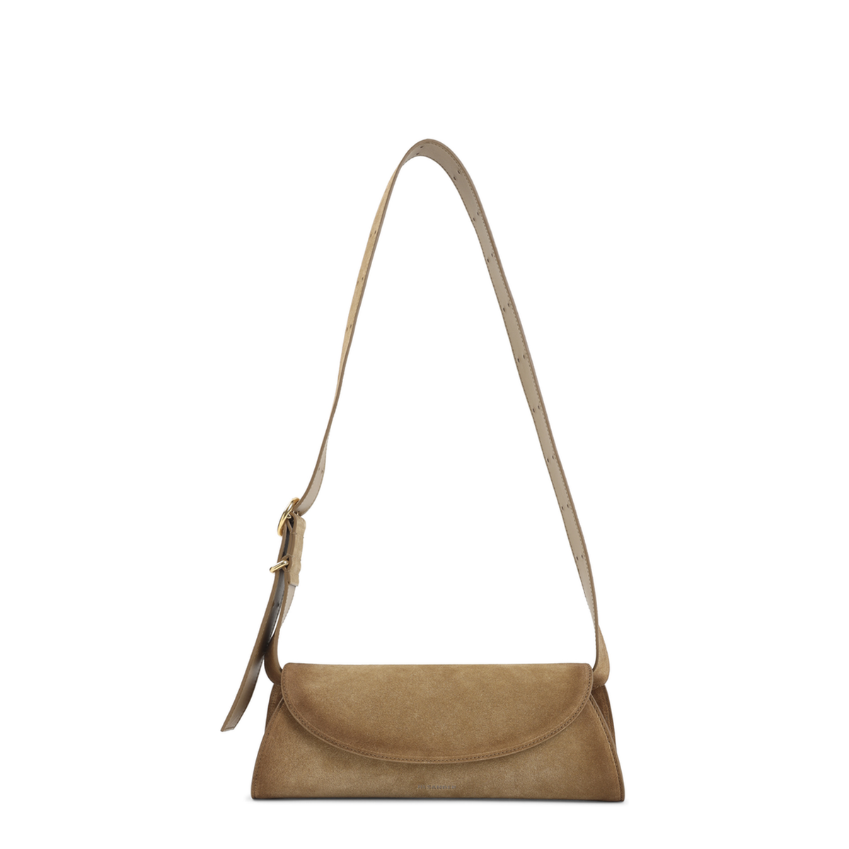 Cannolo Small Suede Shoulder Bags - Biscuit