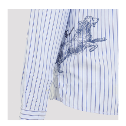 MAYFEYR - Jacquemus - Le Simon Shirt Big Dog Blue Stripe - SHM00541AW009283DO