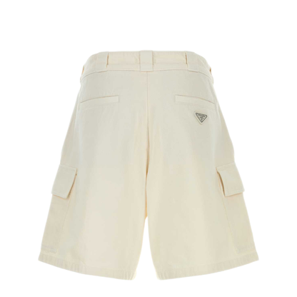 MAYFEYR - Prada - White Denim Bermuda Shorts - GEP404SOOO14LWF01CD