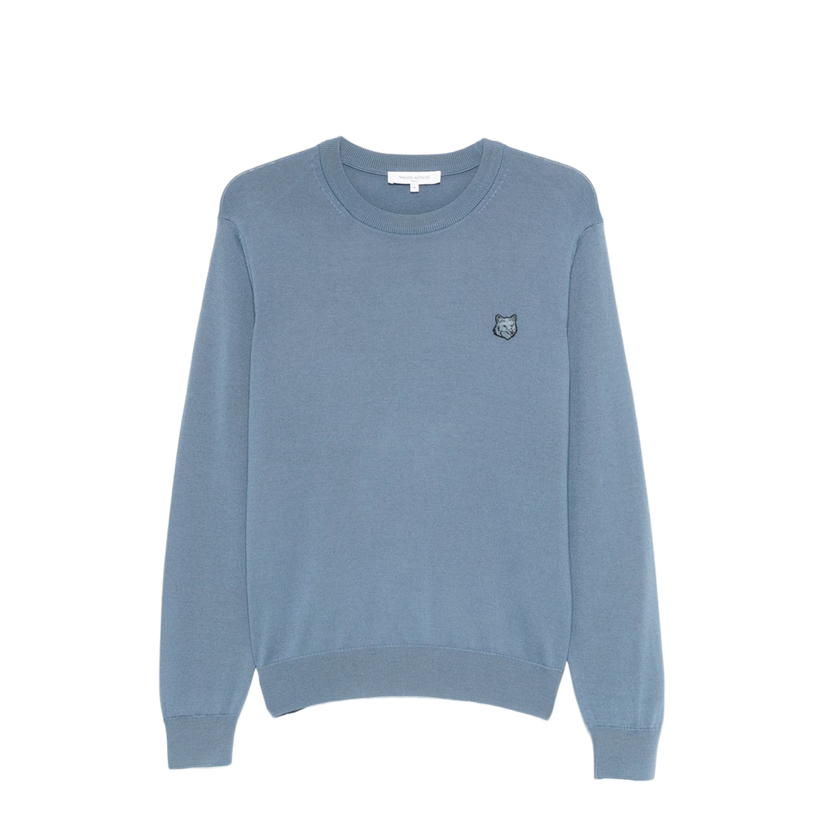 Maison Kitsuné Bold Fox Head Knit - Breton Blue – MAYFEYR Maison Kitsuné Bold Fox Head Knit - Breton Blue – MAYFEYR