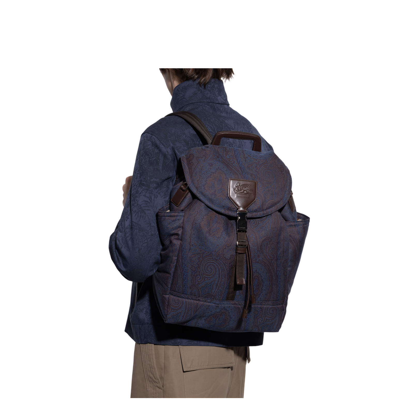 Paisley Backpack with Pegaso Logo
