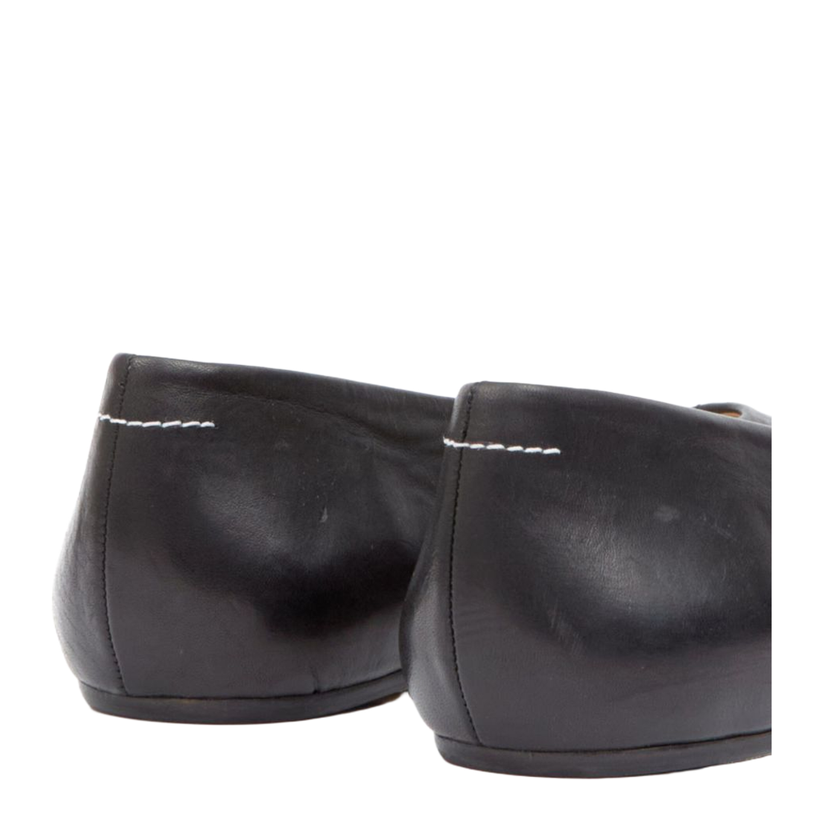 Leather Ballet Flats - Black