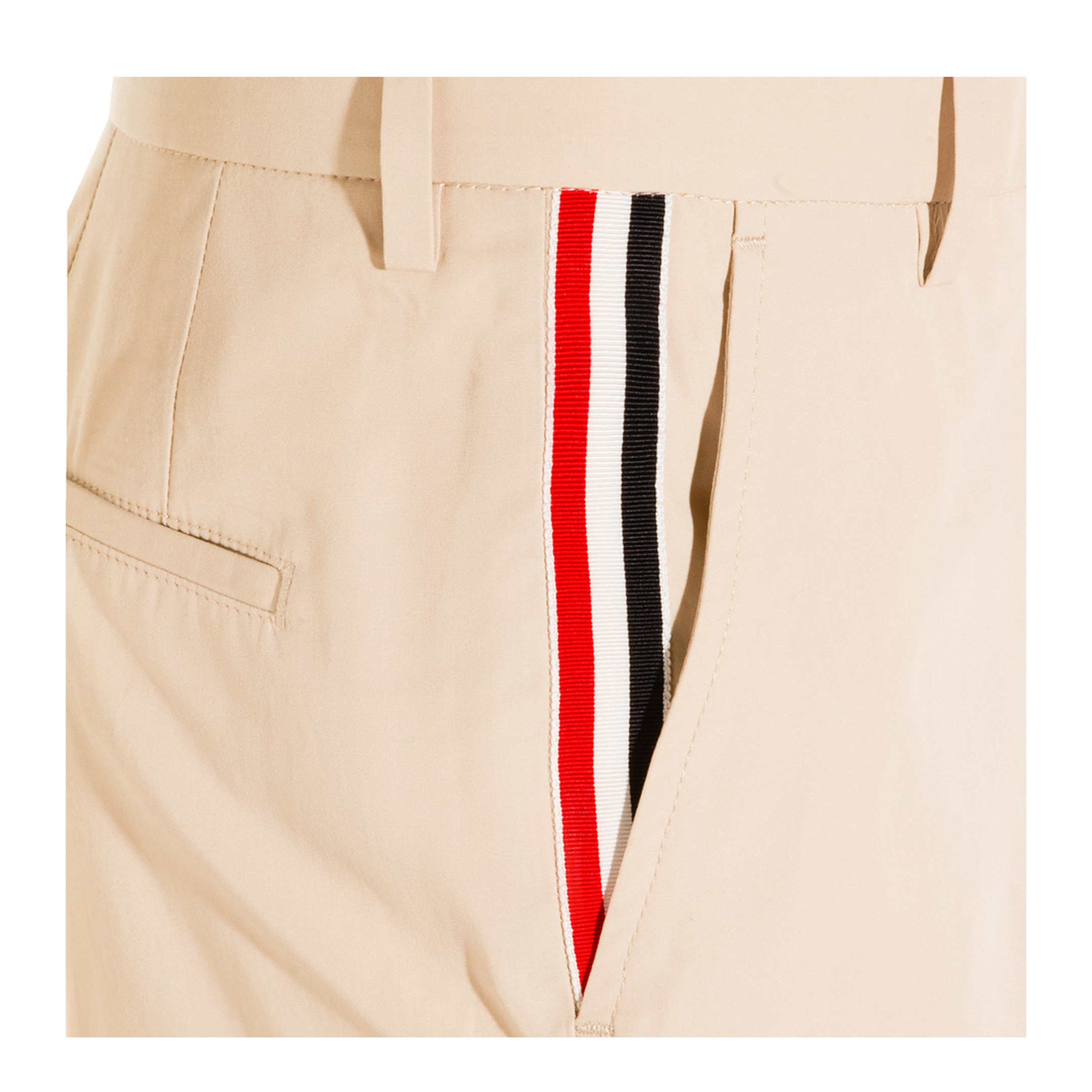 Relaxed Classic Beltloop Trouser With Gg Tape Details In Wrinkle Free Cotton Suiting