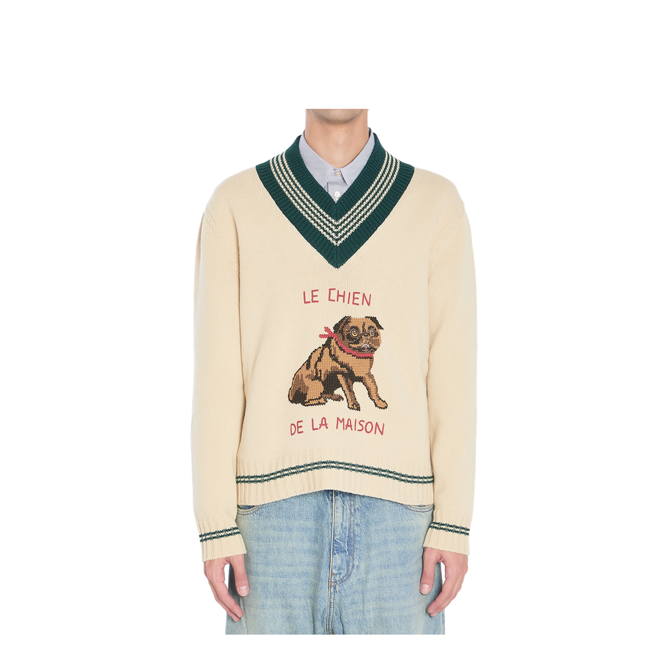 Beige Wool Knitwear