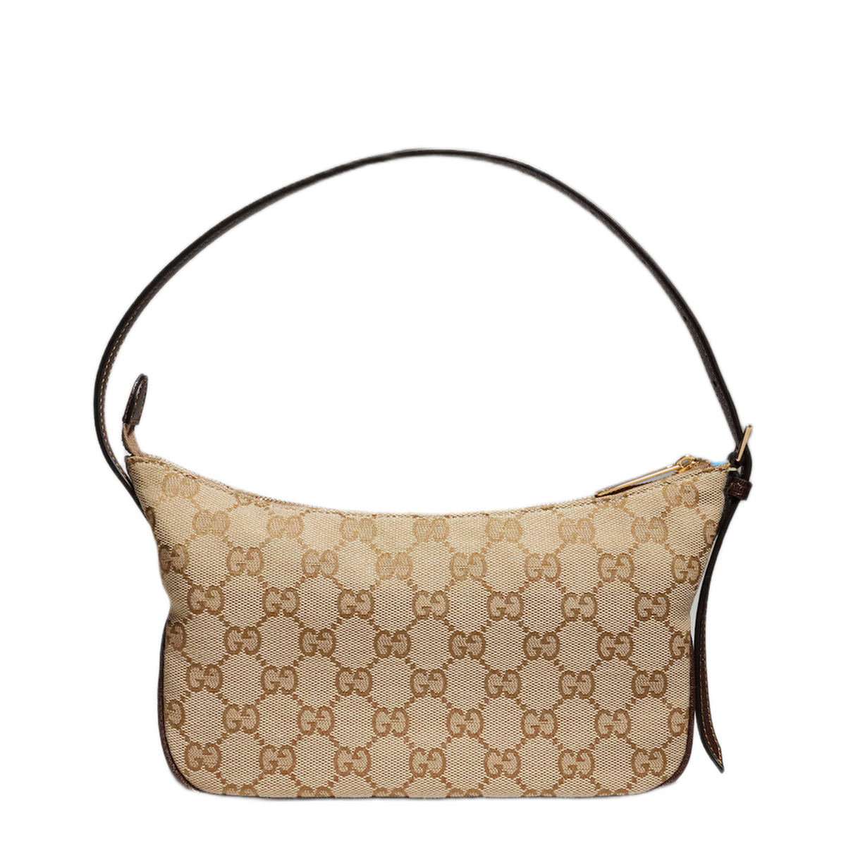 Lunetta Small Canvas Shoulder Bag - Sand and Dark Brown