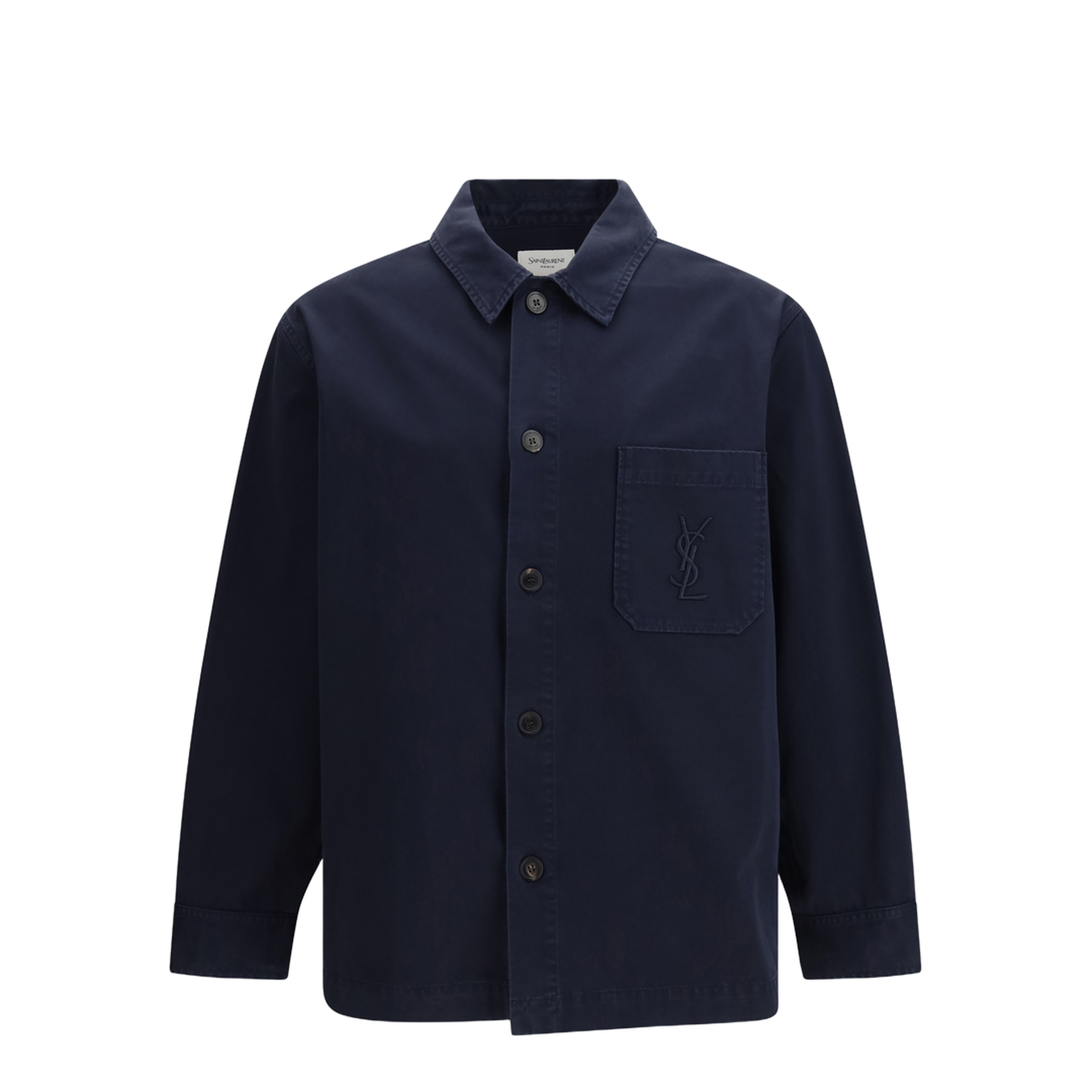 MAYFEYR - Saint Laurent - Cassandre Overshirt In Gabardine With Logo - 861004Y04VD