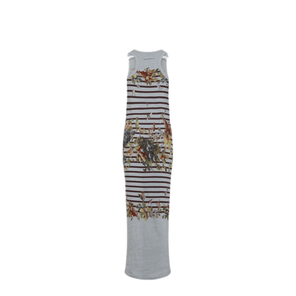 MAYFEYR - Jean Paul Gaultier - Mariniere Grape Long Dress - 2601WDR120J041P5690
