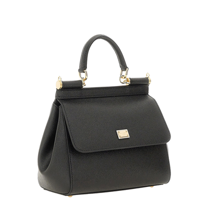 Medium Sicily Handbag in Black