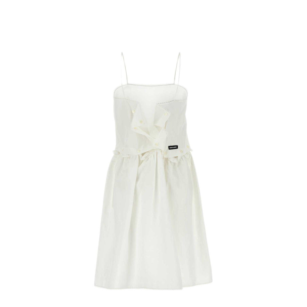 MAYFEYR - Miu Miu - White Poplin Mini Dress - MF5779SOOO163MF0009
