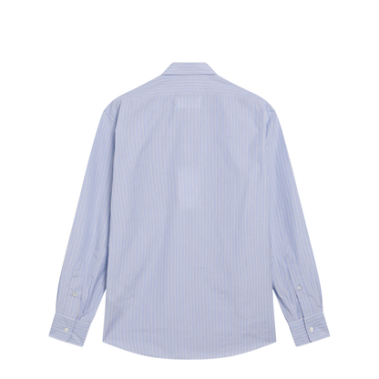 Striped Shirt in Light Blue Cotton