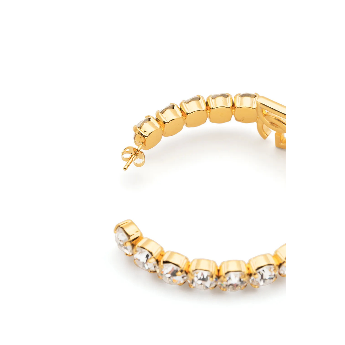 MAYFEYR - Dolce & Gabbana - Dg Logo Rhinestones Embellished Hoop Earrings - WEN6L2W1111ZOO00