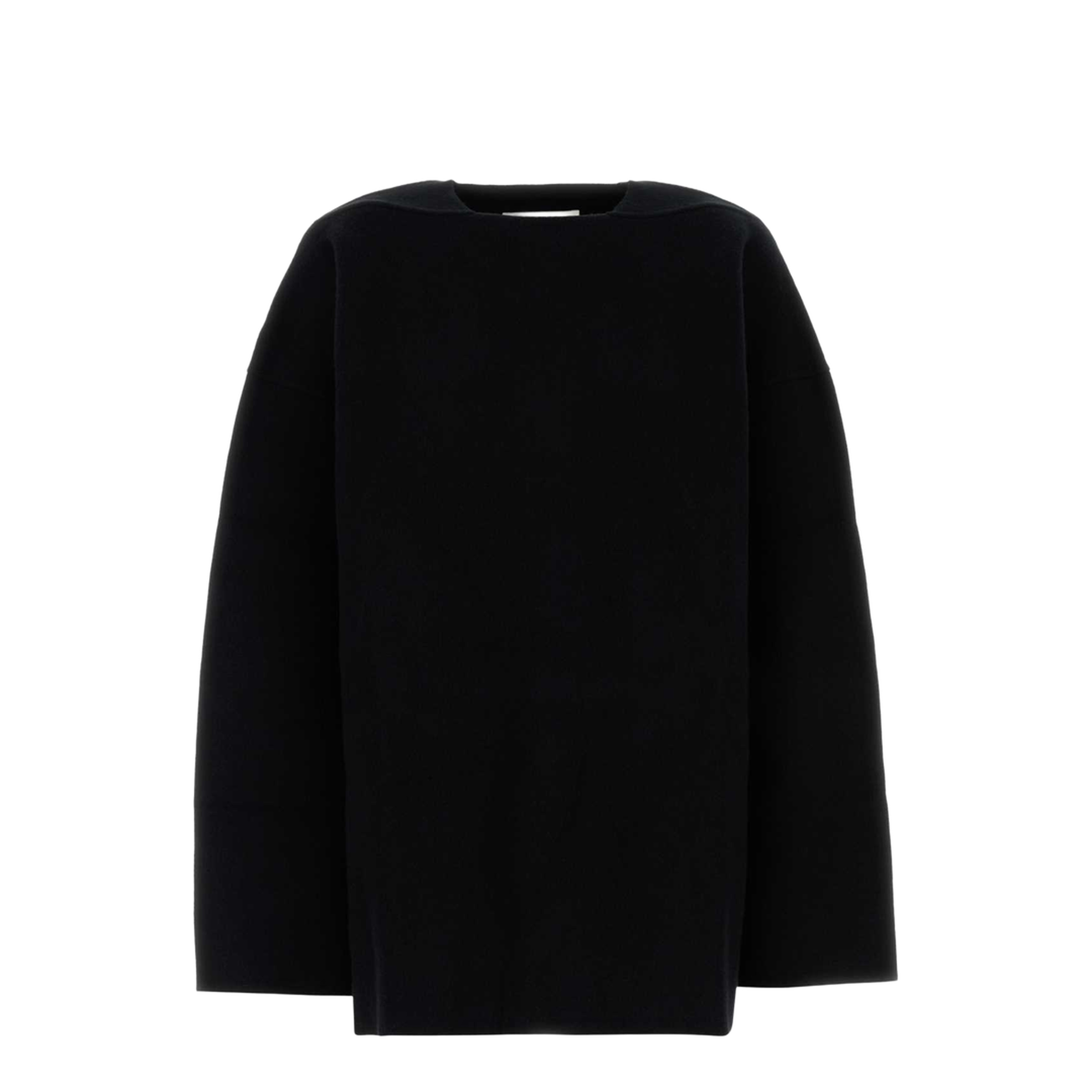 Black Wool Blend Oversize Sweater
