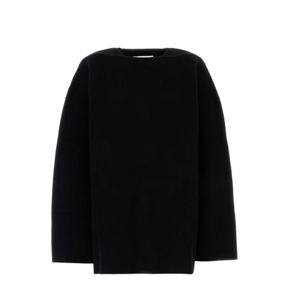 Black Wool Blend Oversize Sweater