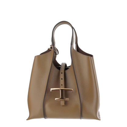 T Timeless Shopping Bag in Leather Mini