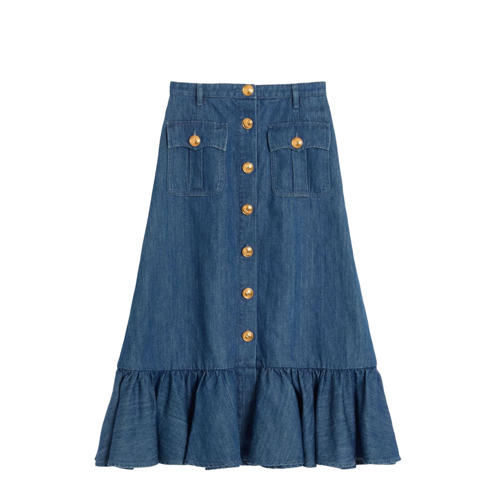 Denim Midi Skirt