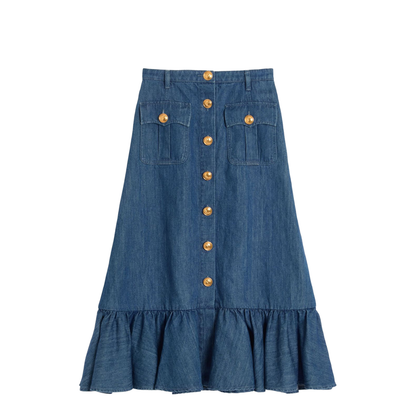 Denim Midi Skirt
