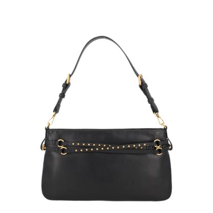 Belt Bag Classic Calfskin Shoulder Bag - Nero/Antique Gold
