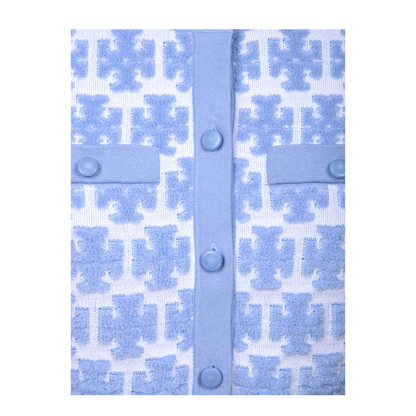 Viscose Blend Cardigan Blue