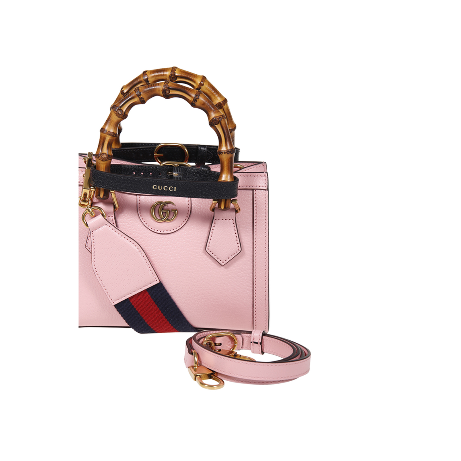 Diana Small Leather Tote Bag - Pastel Pink