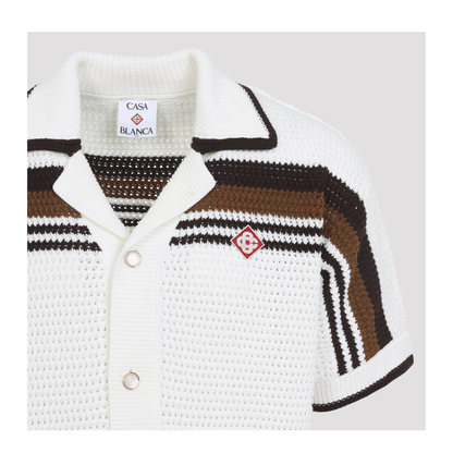 MAYFEYR - Casablanca - Short-Sleeve Crochet Shirt - MPF26KW93301