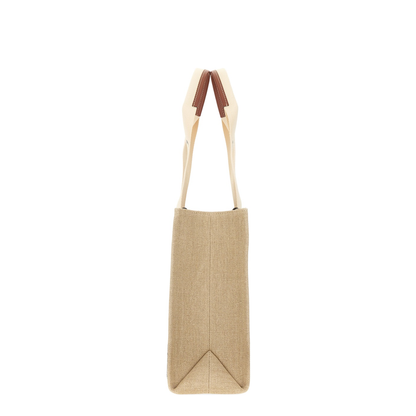 Double Long Handle Linen Bag with Logo