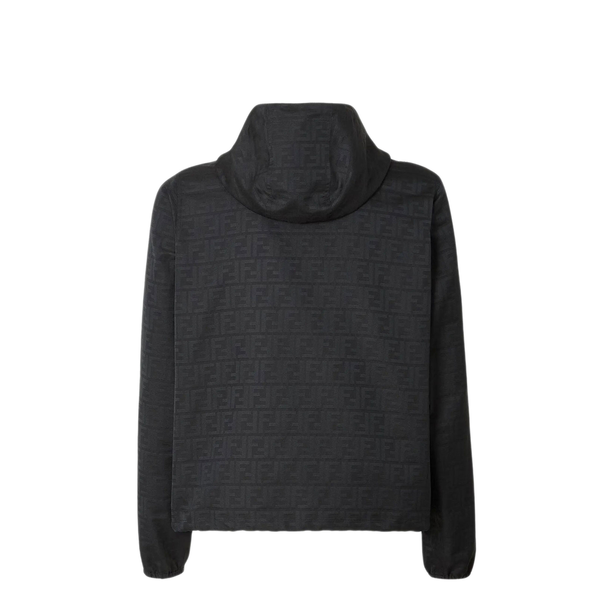 Black Polyester Windbreaker