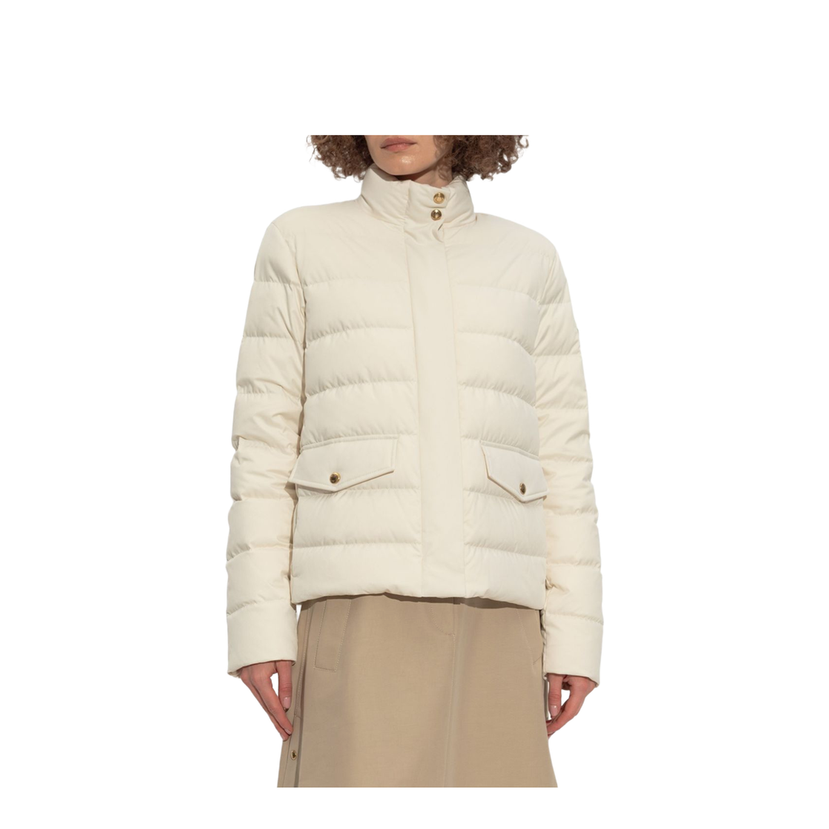 White Ivory Bessettes Short Down Jacket