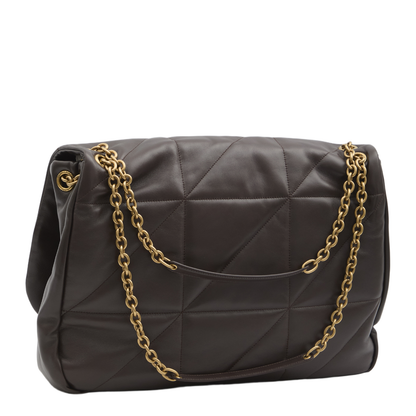 Chocolate Brown Quilted Shoulder Bag