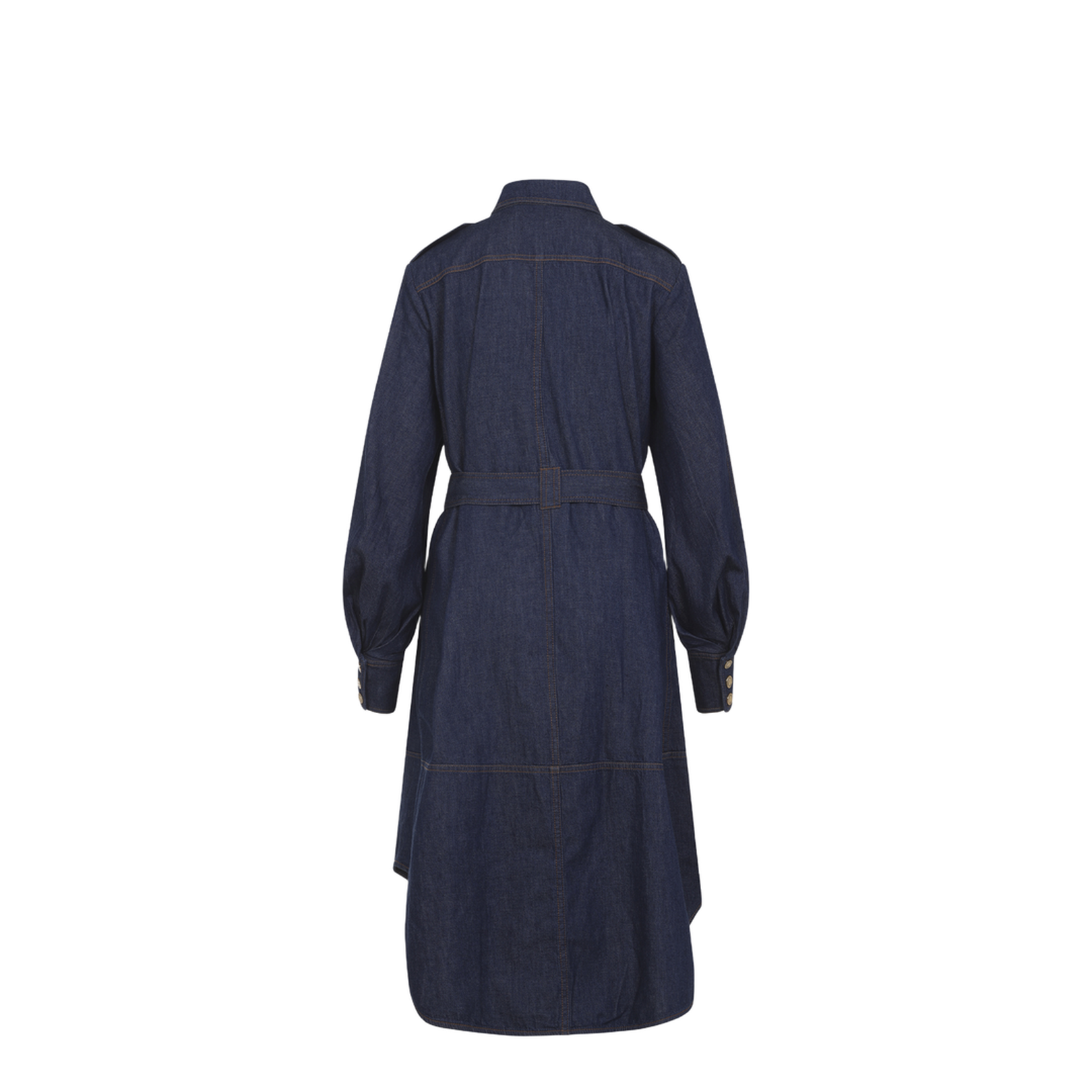 Hypnotic Tuck Midi Dress Navy Stripe