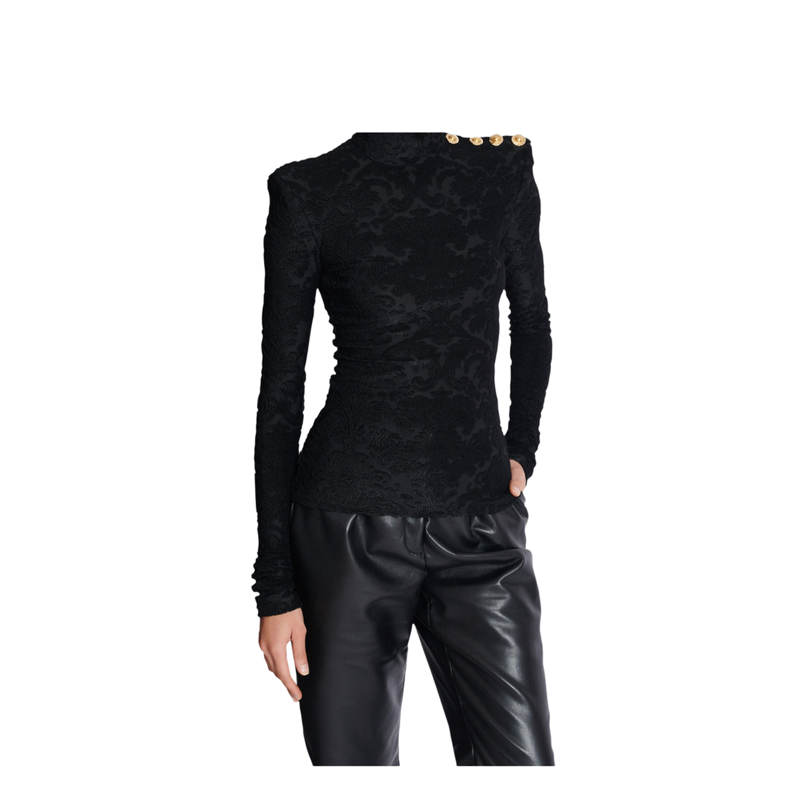 Baroque Pattern Long-Sleeved Top