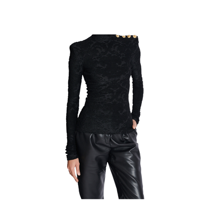 Baroque Pattern Long-Sleeved Top