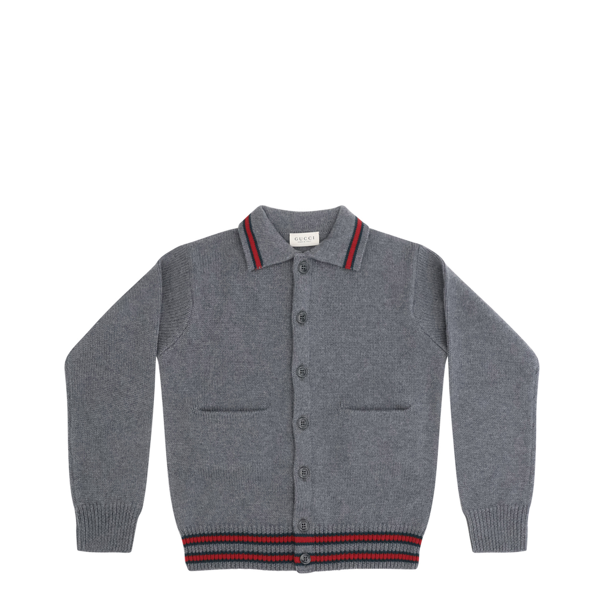 MAYFEYR - Gucci - Wool Polo Cardigan For Girl - 865583XKFJE1155