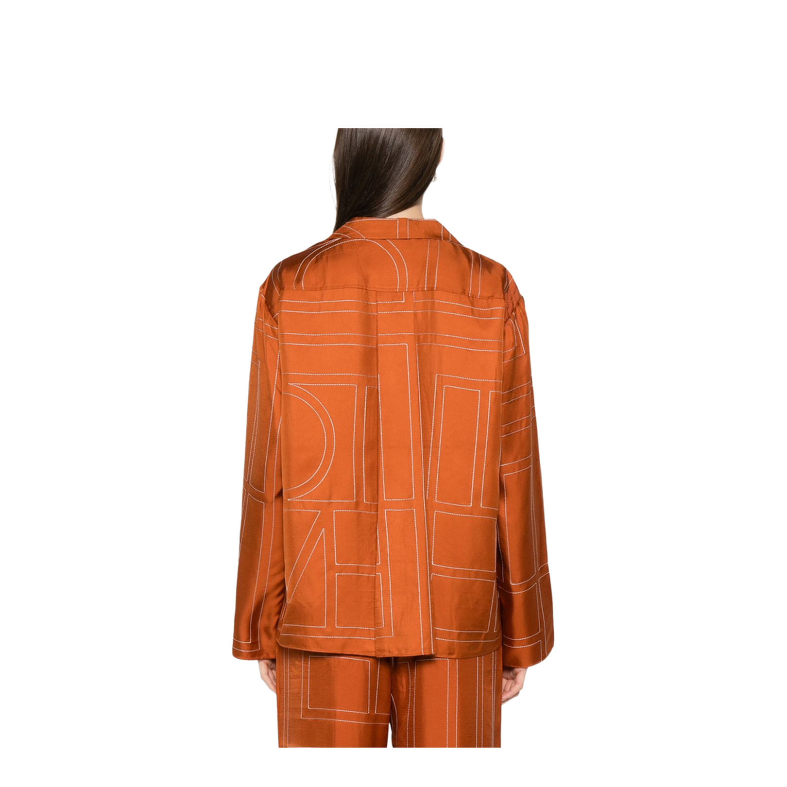 Brownlogo-monogram shirt
