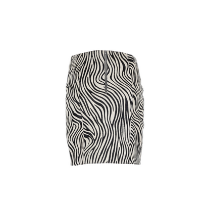 MAYFEYR - Alysi - Leather Animalier Skirt - 266008A6040ZEBRA