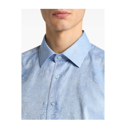 MAYFEYR - Etro - Cotton Jacquard Shirt With Gecko Motif - MRIB000199TJ590