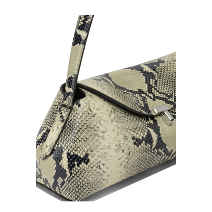 MAYFEYR - Toteme - T Lock Medium Shoulder Bag - 264WAL0127LE0244317BLACKECRU