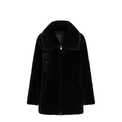 MAYFEYR - Blancha - Chocolate Brown Zip Up Shearling Jacket - 2610030225CI