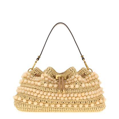 MAYFEYR - Jimmy Choo - Raffia Medium Cinch Handbag - BONBONBCKTEWRICNACAGO