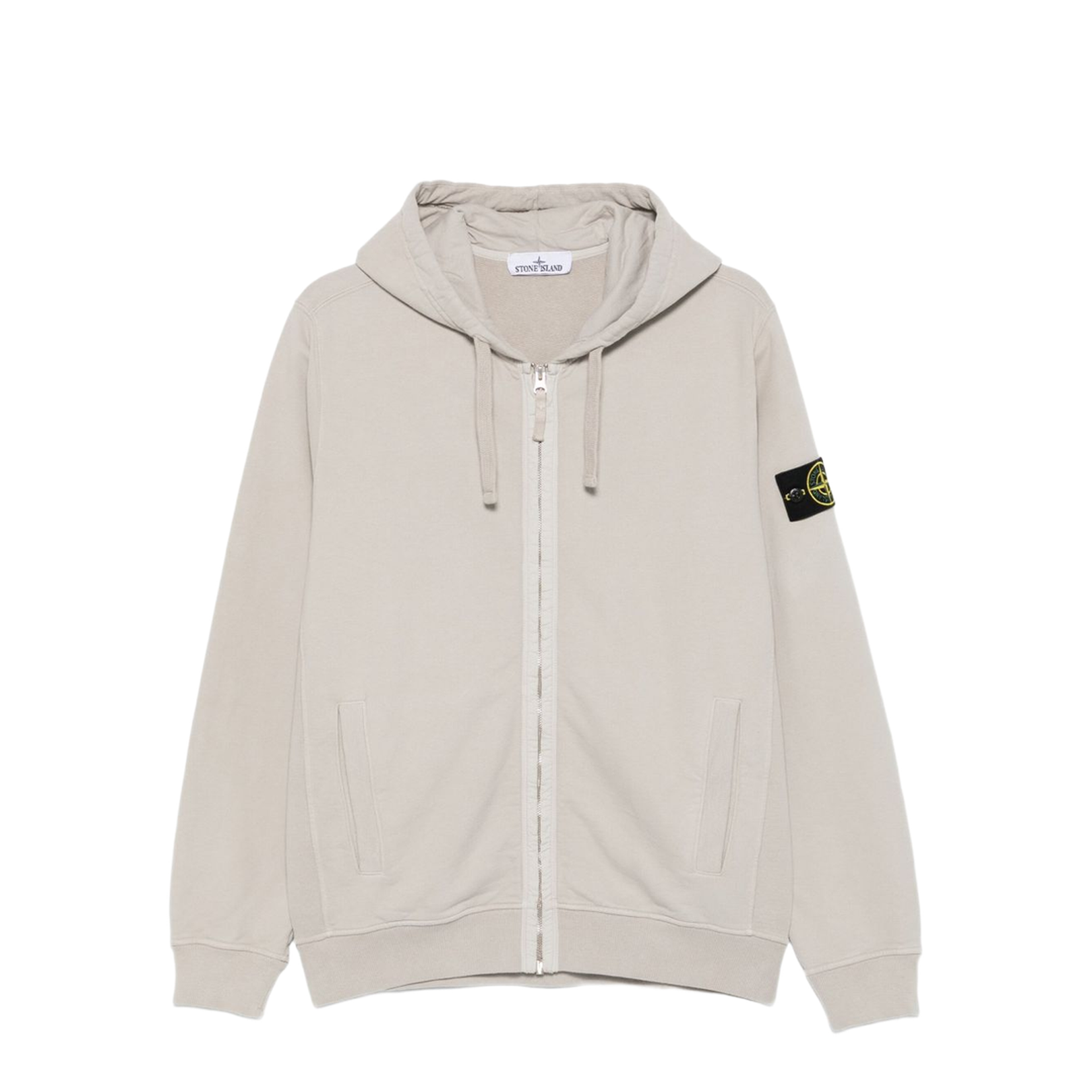 Hooded Zip-Up Sweatshirt in Brushed Organic Cotton Fleece